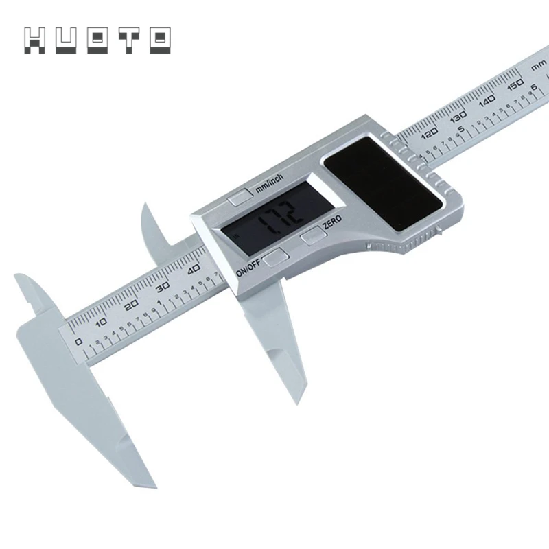 8pcs/lot 150MM/6" Solar Digital Caliper solar energy electronic vernier caliper 0 150mm solar