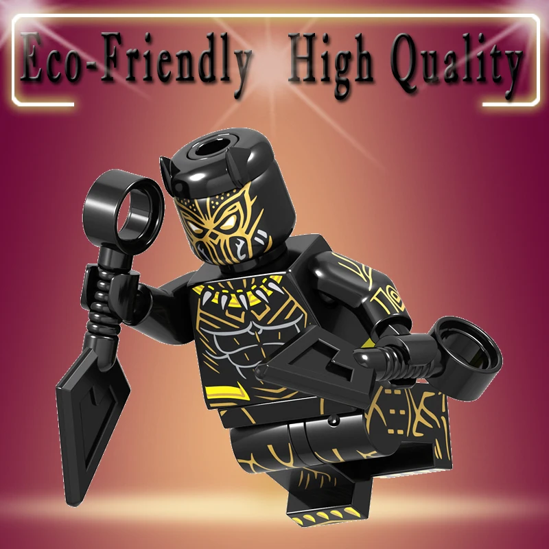 

Black Panther legoe super hero Spider-man Blacklash Nebula Venom Captain Marvel minifigured Building Blocks Child toy Gift GD243