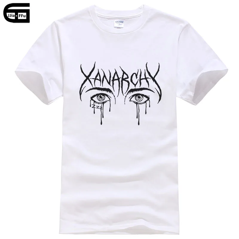 Lil xan Xanarchy t-shirts Fitness Cotton Short Sleeve Funny T-shirt for Men Classic Tops Tee xanarchy Shirt | Мужская одежда