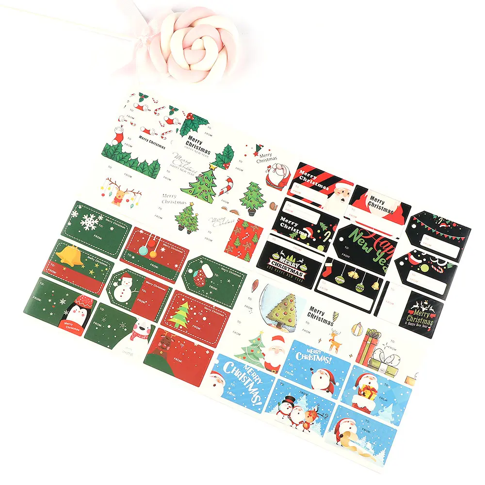 

36PCS Christmas Theme Seal Gift paper Sticker Students' DIY Multifunction diary sticker cake biscuit package Label Sealing Craft