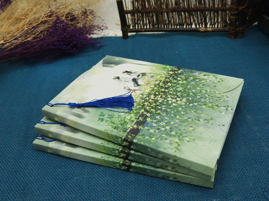 Sui yue fang Retro Chinese-style Antique Style Creative Alumni Book Graduation Album of Green