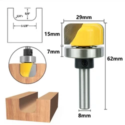 Fresa de madeira ferramenta gravura 8mm haste canto arredondamento roteador bit tungstênio roteador bit
