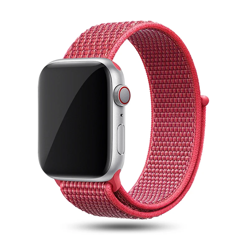 Hibiscus Спортивный ремешок для Apple watch 42 мм, 38 мм, 44 мм, 40 мм, тканый нейлоновый браслет correa iwatch 4, 3, 2, аксессуары для Apple watch 4, 5 - Цвет ремешка: Hibiscus