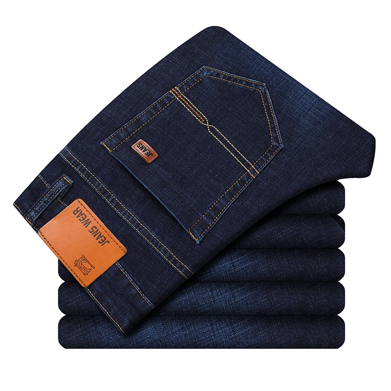 Brand 2019 New Men's Fashion Jeans Business Casual Stretch Slim Jeans Classic Trousers Denim Pants Male Black Blue Brand 2019 New Men's Fashion Jeans Business Casual Stretch Slim Jeans Classic Trousers Denim Pants Male Black Blue