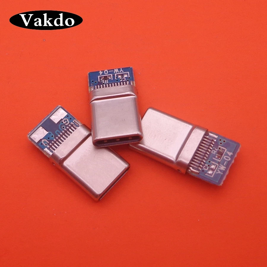 10 шт./лот USB 3 1 Тип C разъем 12-контактный Штекерный гнездовой адаптер для быстрой
