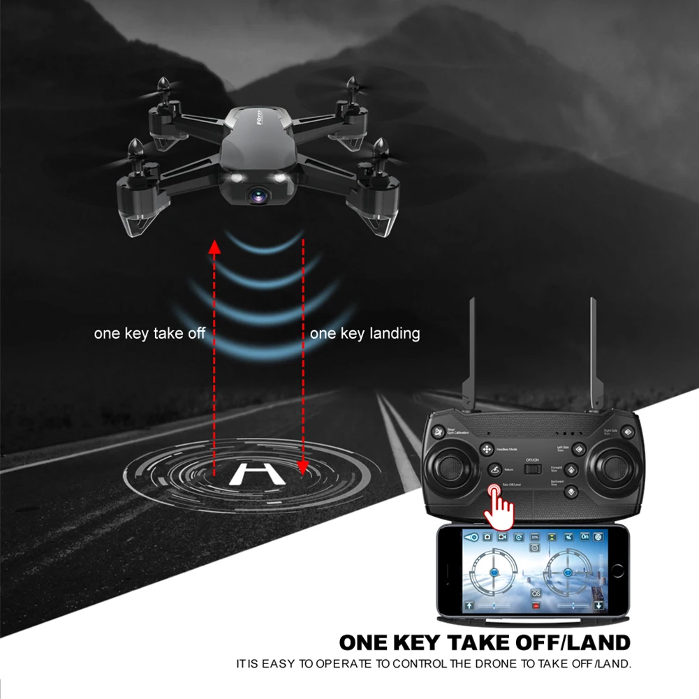 Мини-камера wifi FPV RC Квадрокоптер с высокой фиксацией вертолет широкоугольный HD складной Дрон