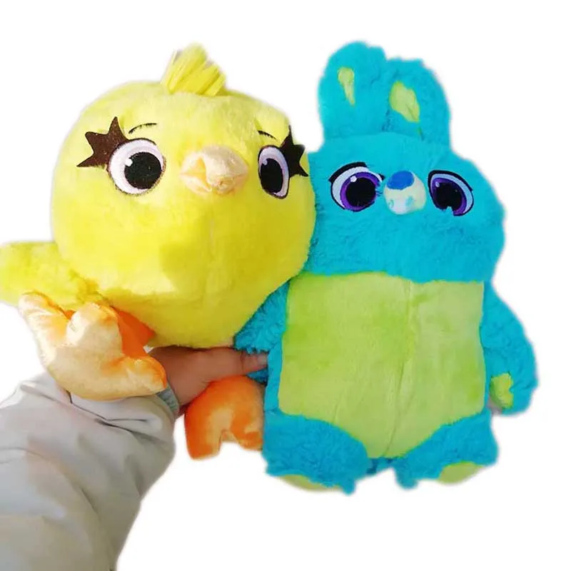 История игрушек 4 плюшевые куклы персонаж 26 см синий кролик Банни 18 см желтая утка Ducky мягкие игрушки животных - Цвет: good bunny ducky
