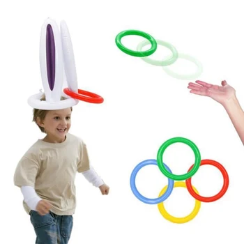 

Ears Ring Game Inflatable Bunny Ears and Reindeer Antler Ring Toss Game For Kids For Xmas Easter Parent-child Game hot