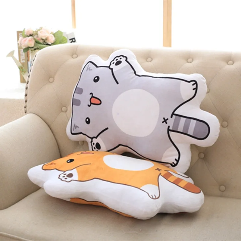 Neko Atsume второй элемент Двусторонняя Подушка с принтом милый Кот плюшевые игрушки Аниме подушка