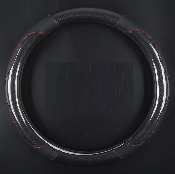 Universal Hot Sale PU Leather Carbon fiber steering wheel covers 15 inch 38cm For BMW x3 X4 X5 X6 E36 E46 E60 E90