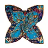 100% Silk Scarf Women Large Shawls Stoles Life Tree Print Square Scarves Echarpe Fashion Foulards Femme Wrap Bandanas 130*130CM 6
