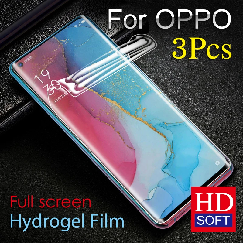 Reno7Pro 6Pro+ Screen Protector For OPPO Find X2 X3 Pro Hydrogel Film Reno 5Pro 4 3Pro HD Soft Ultra-Thin Realme GT NEO2