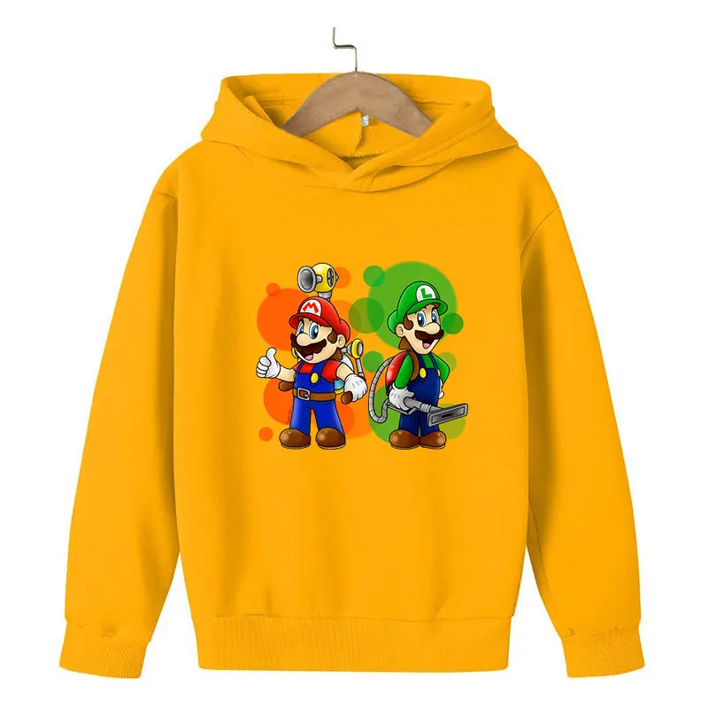 Kids Mario Hoodie Sweatshirt Cartoon Clothes Autumn Sweater Casual Jogging | Детская одежда и обувь