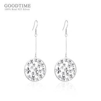

Fashion Women Earring Pure 925 Sterling Silver Zircon Earrings Stud Rhinestone Star Earrings For Girl Lady Party Decoration