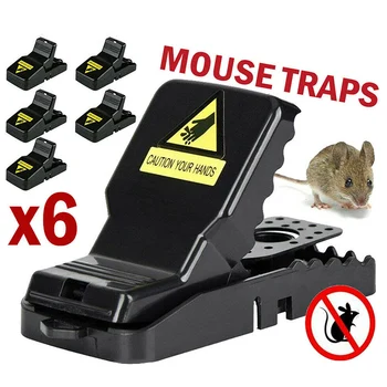

6Pcs Plastic Mice Mouse Traps Trap Mousetrap Catcher Killer Pest Control Reusable Bait Rat Trap Catcher Mouse Busters