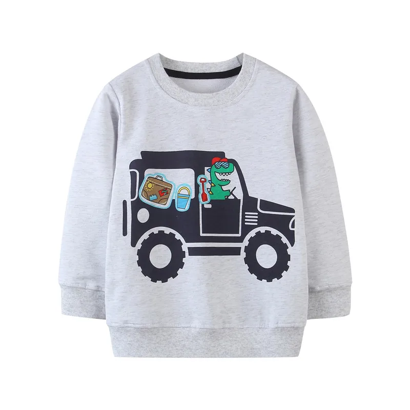 

Jumping Meters Baby Girls Sweatshirts Autumn Winter Cotton Clothing Children Cartoon Characters Tops Kids Long Sleeve Shirts