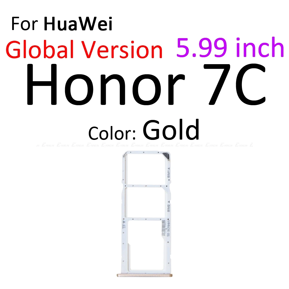 Высокое качество Micro SD/Sim карты лоток гнездо адаптера для HuaWei Honor 7C Pro Разъем Держатель Слот ридер контейнер
