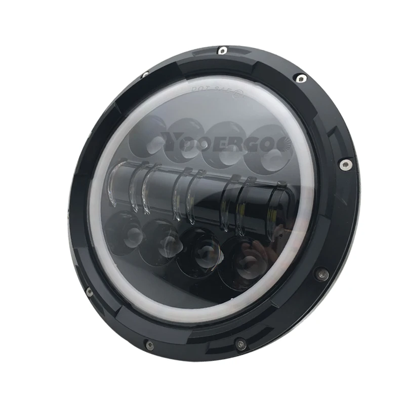 Круглая фара для мотоцикла Chopper Cafe Racer Bobber Curisers 7 дюймов H4 светодиодный кронштейн