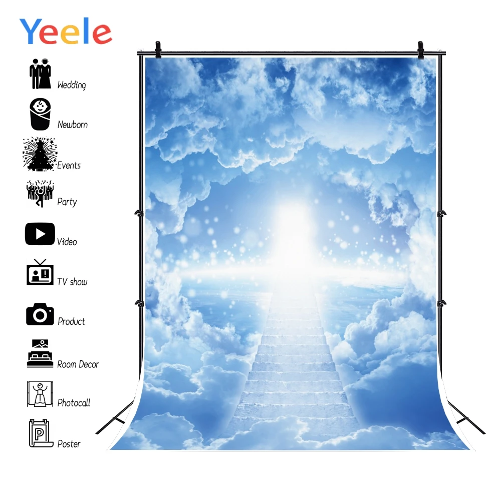 Фоны для портретной фотосъемки детей с изображением сказочного голубого неба