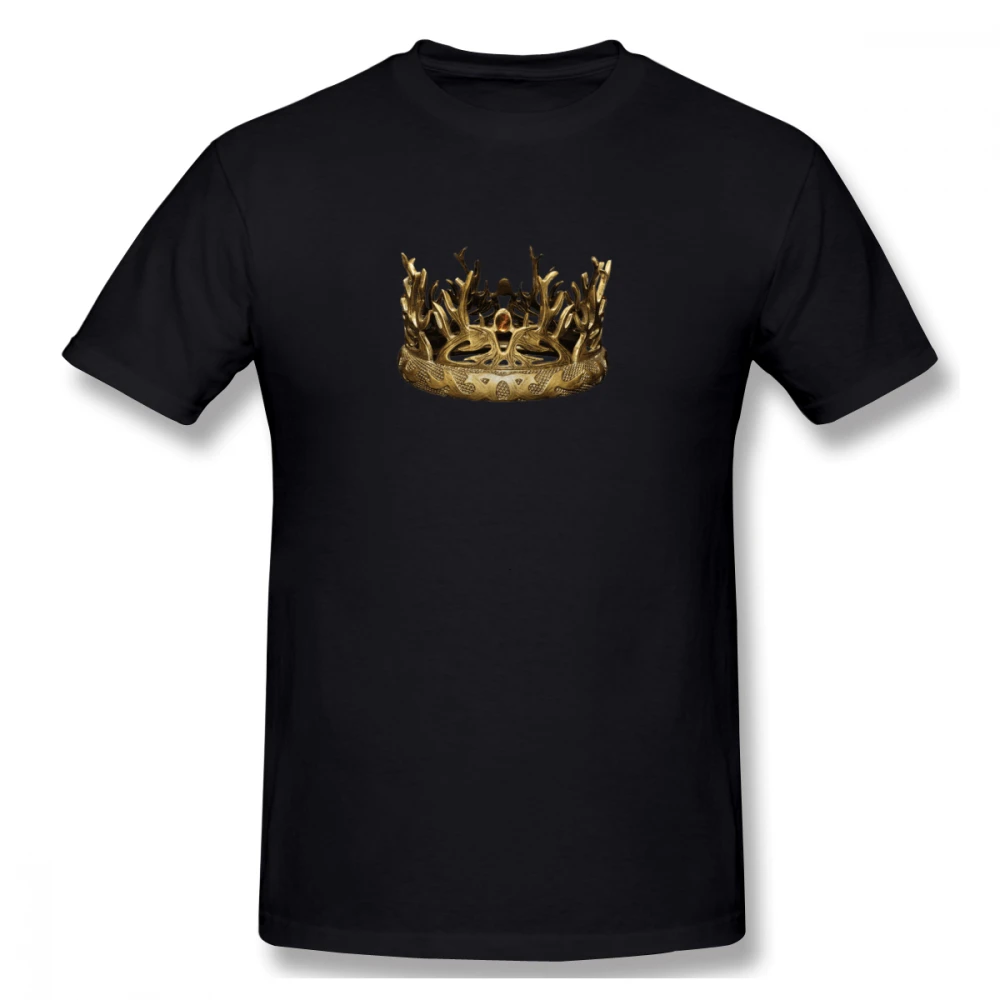 

2019 Game Of Thrones Crown Men's Basic Short Sleeve T-Shirt 3D Print t shirt Cotton Funny T-shirt home Top Tees