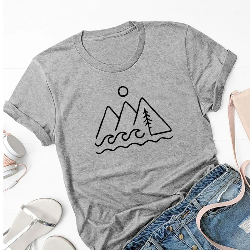Nature Love Graphic Tees Women 