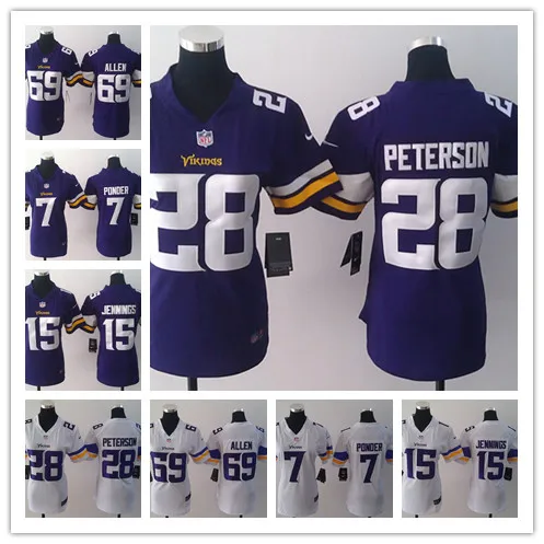 Женские футболки Minnesota s, 5 Teddy Bridgewater 28 Adrian Peterson 84 Cordarrelle Patterson