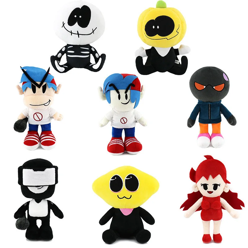 Anime Friday Night Funkin 25cmPlush Toy Cute Spooky Month Skid Pump Stuffed Dolls Children Doll model Gift | Игрушки и хобби