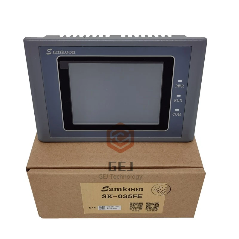 

SK-035FE Samkoon 3.5inch DC 24V 320*240 Resolution Touch Screen HMI COM1:RS232,RS422,RS485