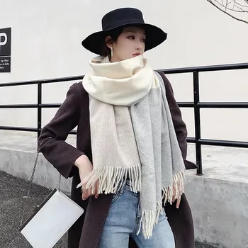

New style winter warm China quality silk lady Fashion Cashmere Scarves Women Thickened Popular print shawl beach Collar scarf