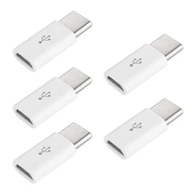 5pc micro usb para usb c adaptador adaptador de telefone móvel tipo-c interface de linha de dados conversor de carregamento para samsung xiaomi huawei