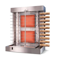 110v 220v Gas Kebab Shawarma Heating BBQ Lamb Griddle Vertical Rotating Meat Roaster Home Use  Machine 1