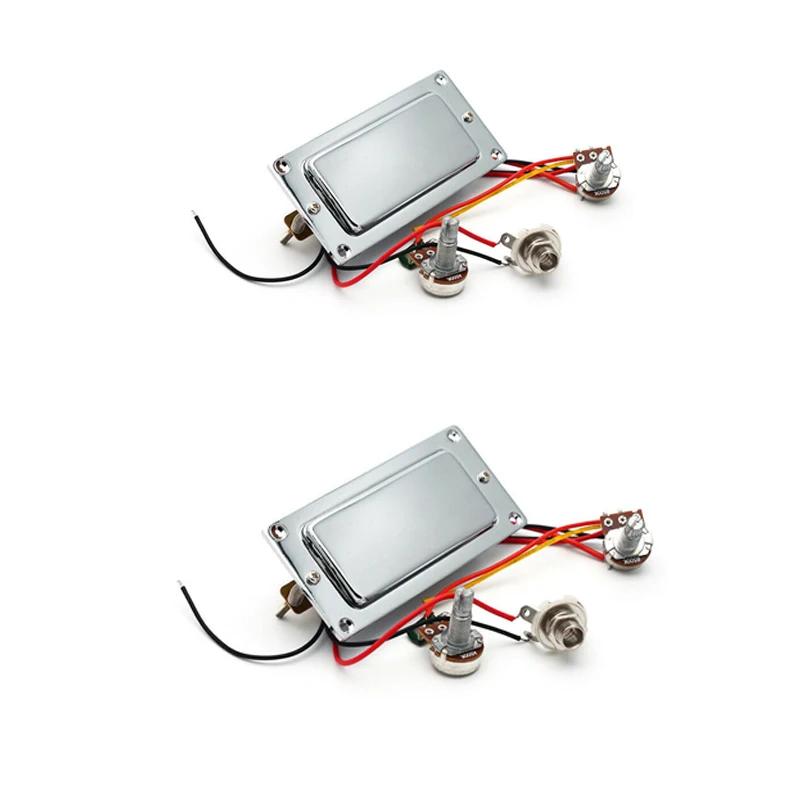 

Electric Guitar Pickup Pre-Wired Dual Mini Humbucker Volume Tone Control