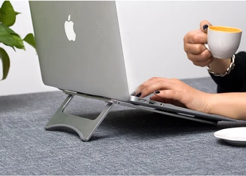 

Portable High Quality Aluminum Alloy Laptop Holder Cooling Stand Foldable Ergonomic Tablet PC/ Notebook/ Smartphone Stand