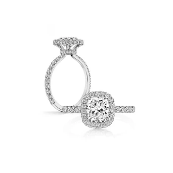 

Sterling silver jewelry SONA engagement ring hot sterling silver marriage ball ring female