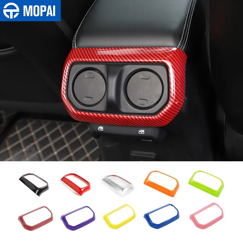 MOPAI Car Rear Air Conditioning Vent Outlet Decoration Cover Stickers for Jeep Wrangler JL 2018+ for Jeep Gladiator JT 2018+