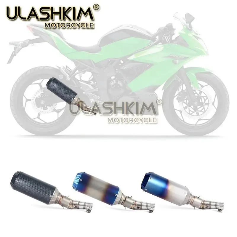 Мотоциклетная выхлопная контактная средняя труба для Kawasaki Z250 2008- Ninja 300 2013- Ninja 250R 2008