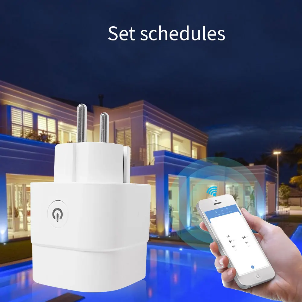 CBE New WiFi Smart Sockets 16A EU UK US Plug Tuya Smart Life APP Work with Alexa Google Home Smart-Home Automation