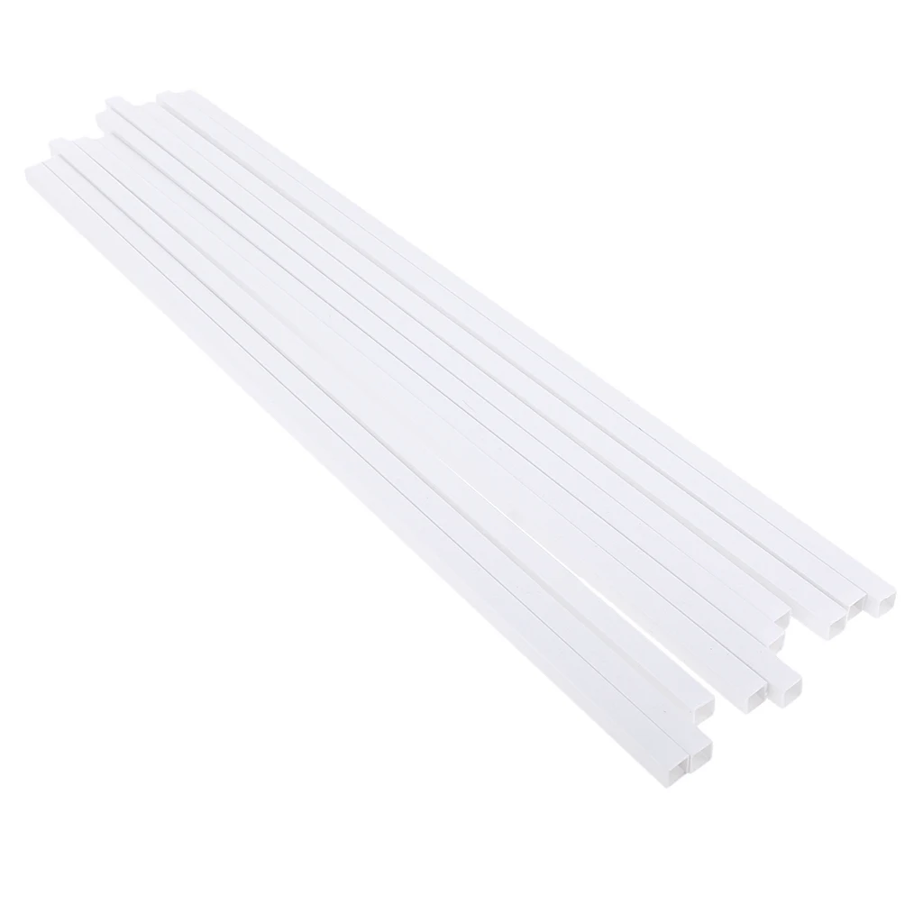 10x ABS Plastic Square Tube Pipe Model Making Scenery Architectural Scenery