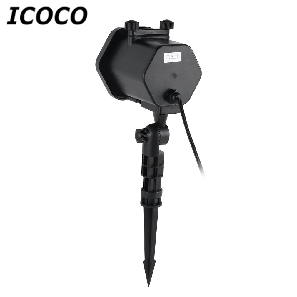 ICOCO Водонепроницаемый светодиодный светильник для ландшафтного проектора, лампа для газона с 12 горками для пасхи, Рождества, фестиваля, сада, домашнего декора