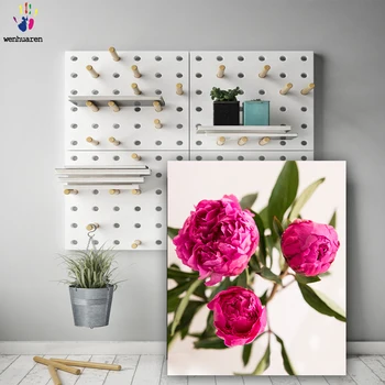

DIY Colorings Pictures Flower Picture Drawing Painting by Numbers Framed Home by Numbers with Colors Purple Canvas One Piece