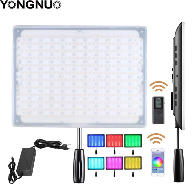YN600 RGB Профессиональный ультратонкий Светодиодный Видео свет 5500K + Регулируемая