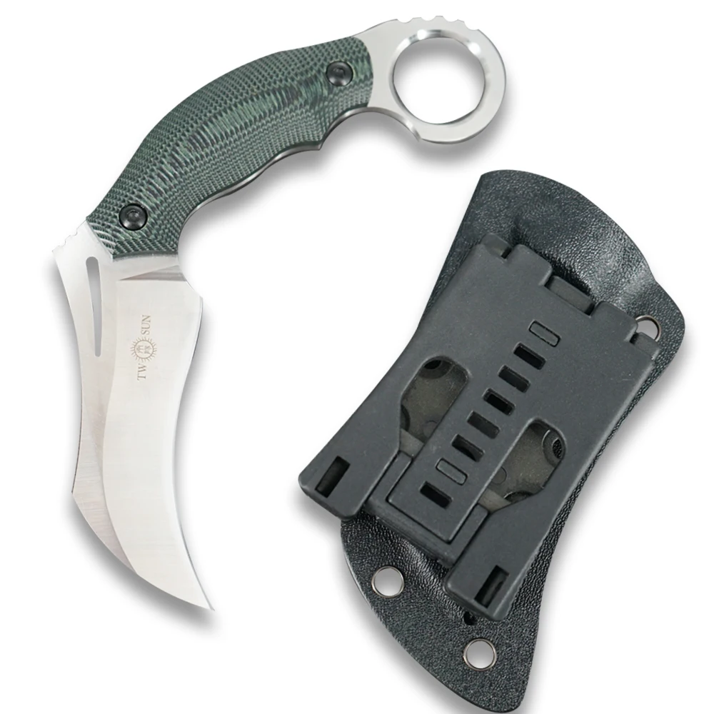 TWOSUN 14C28N лезвие фиксированным лезвием Ножи карман Ножи ножи выживания тактический Ножи для охоты, походов инструмент для повседневного использования, G10 TS61