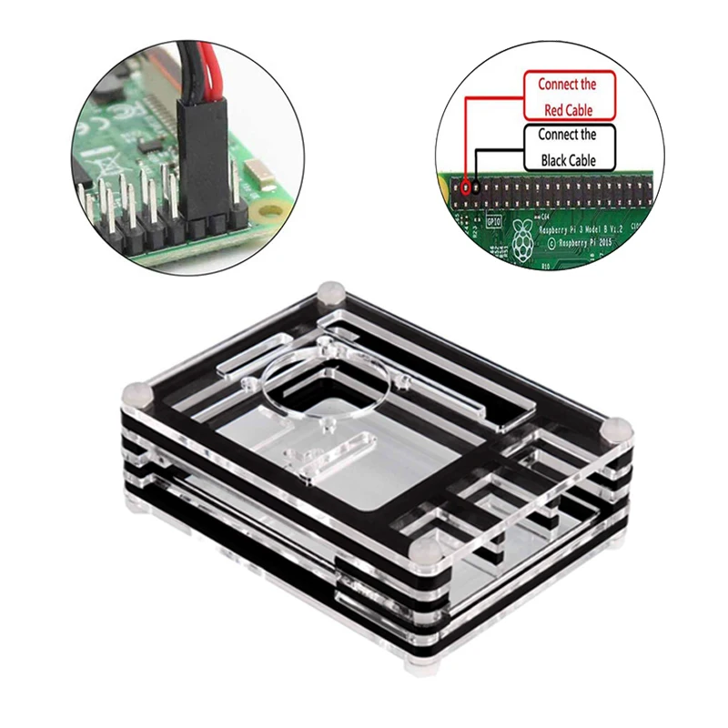 Комплект Raspberry Pi 4, 1 ГБ, 2 ГБ, 4 Гб ОЗУ, акриловый чехол, адаптер питания, радиатор для Raspberry Pi 4, Модель B, 4B