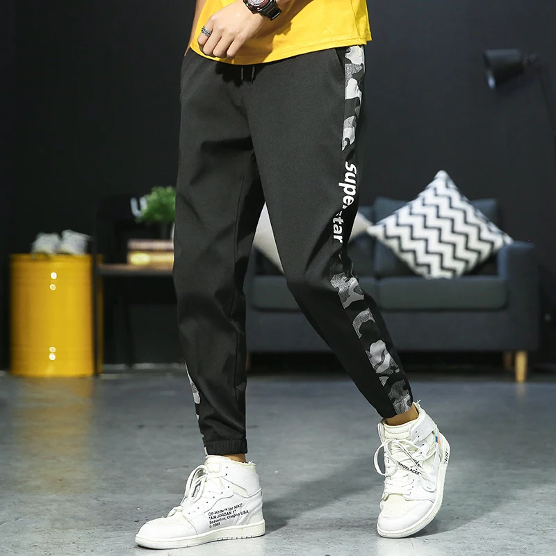 Брюки мужские повседневные эластичные брюки мужские прямые брюки тонкие ноги мужские повседневные брюки осенние корейские для Homme M-4XL - Цвет: Light Grey