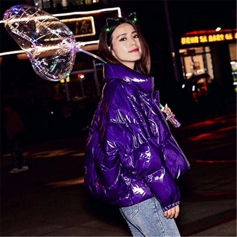 nueva moda tendencia Повседневная Chaqueta de algodón ropa de invierno suelta pan ropa mujer grueso abajo abrigo mujer corto - Цвет: 4