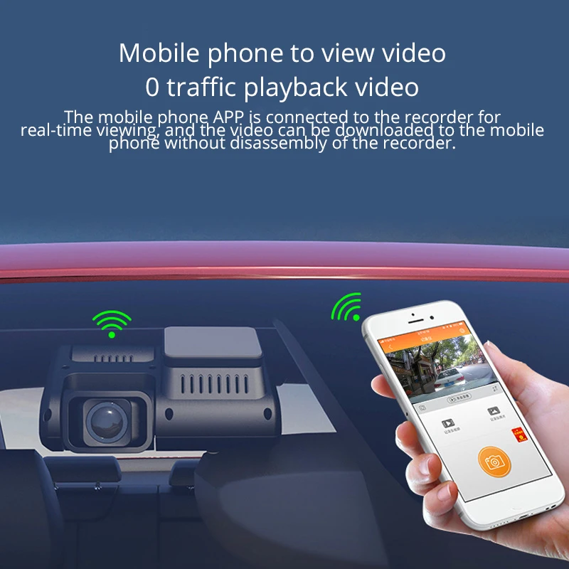 Видеорегистратор UNCOM с двумя объективами HD 2160P матовое ночное видение 360