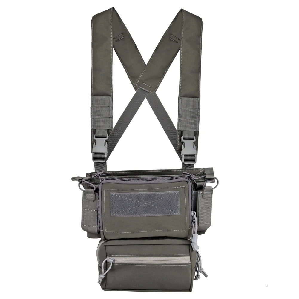 Chestrig set WG Тактический жилет Army Грудь Rig Carrier Armor X Жгут винтовка Пистолетная обойма сумка CRX охотничье оборудование аксессуары нагрудные установки - Цвет: Chestrig set WG