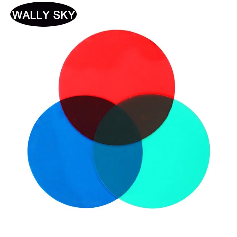 

RGB Filter 50mm Trichromatic Filter Three Primary Colors Red Green Blue Physical Optics Experiment Teaching Equipment Students
