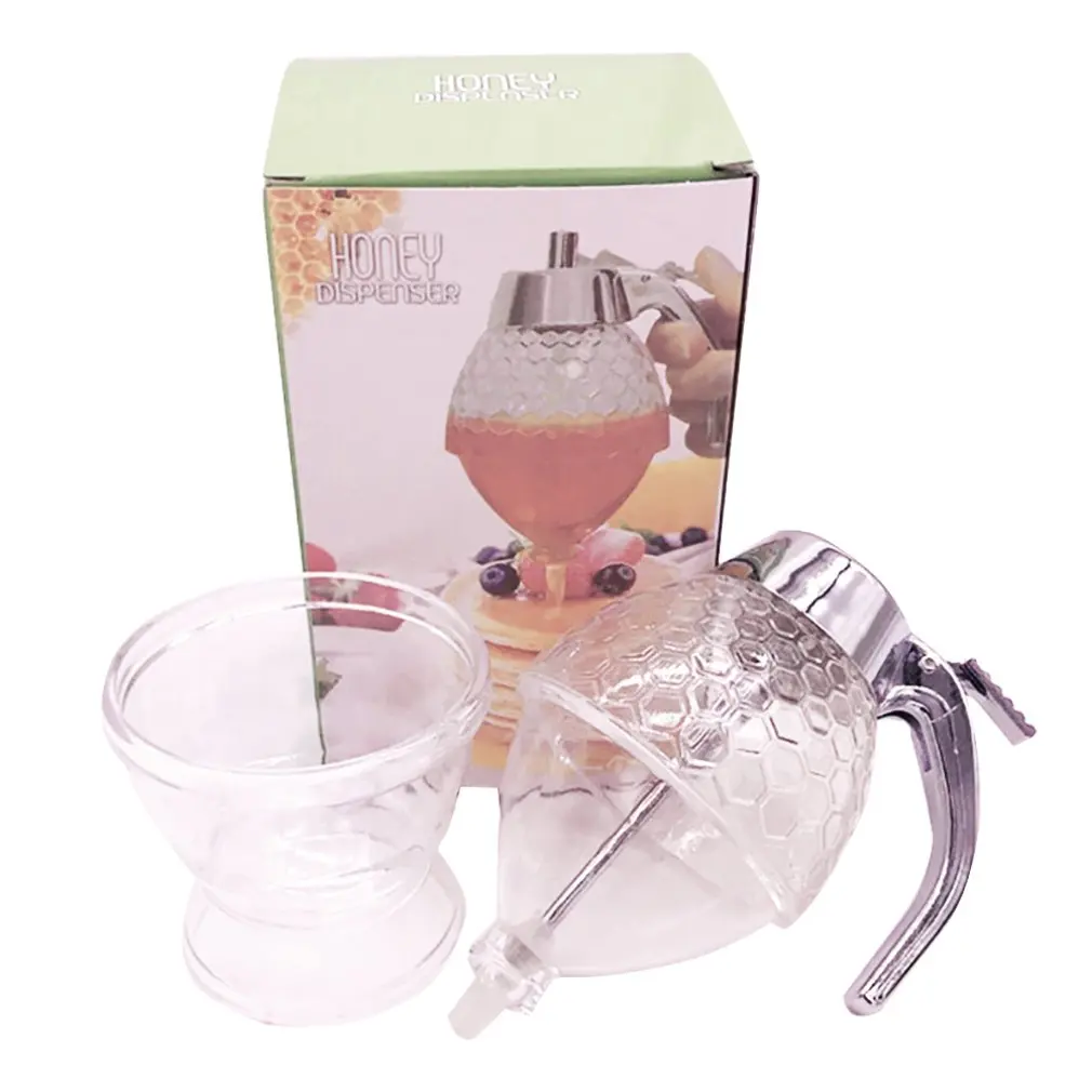 Дозатор для медового сиропа, горшок, банка, 1Cup Hive, с подставкой-триггером, акриловый соковыжималка, дистрибьютор