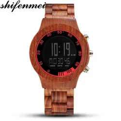 Shifenmei S5559 стильные мужские электронные часы деревянные электронные часы Homines электронные vigilias habentes подарок памятный